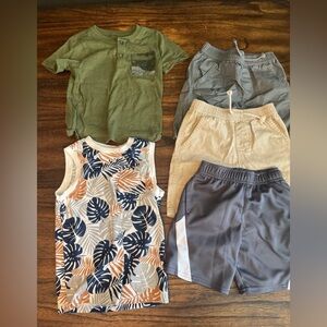 5 Garanimals Boys 4t T-Shirt, Tank Top & 3 Shorts